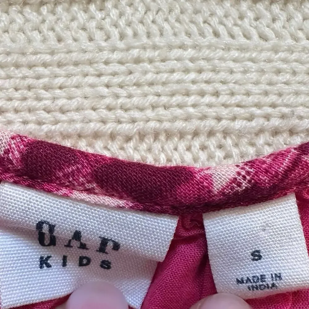 Gap Kids Pink Long Sleeve Dress sz small Flutter Sleeve Tiered Dress